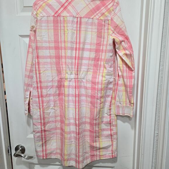 Tommy Hilfiger Pink Plaid Shirt Dress Women’s Medium - Picture 11 of 12